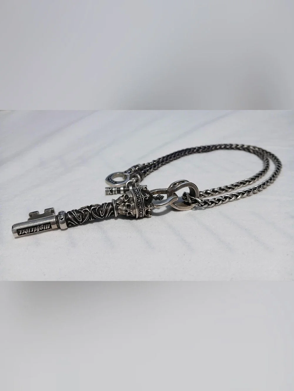 Night Rider 925 Silver King Chain and Pendant